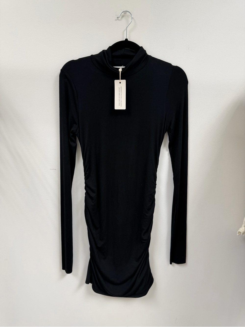 Eterne Long Sleeve Black Mini Dress - Picture 2 of 3